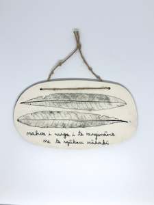 Borrowed Earth - Ceramic Whakataukī Wall Hanging / Large