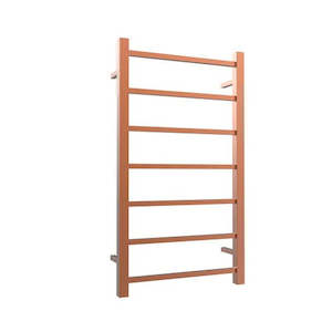 NEWTECH QUADRO HEATED TOWEL RAIL 800X450MM BRUSHED COPPER