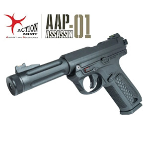 Hobby equipment and supply: Action Army AAP01 GBB Pistol Semi/Full Auto - Black