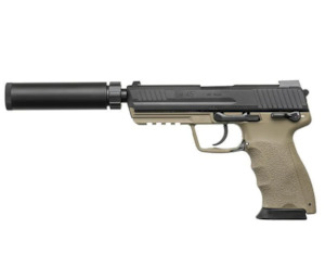 Tokyo Marui - HK45 Tactical w/ Suppressor Two-Tone