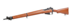 Hobby equipment and supply: G&G Gas Lee Enfield No.4 MK1 Green Gas Airsoft Sniper - Real Wood Version