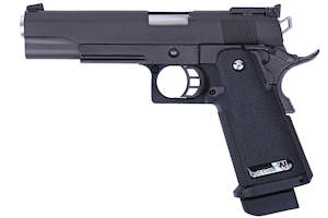 Hobby equipment and supply: WE - Hi-Capa Aluminum R Version Gas Blow Back Pistol - Black