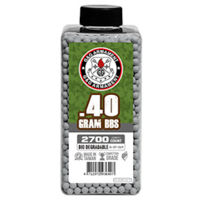 Hobby equipment and supply: G&G BIODEGRADABLE BB'S 0.40g - 2700r - Grey