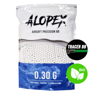 Alopex - Airsoft 6mm Bio Green Tracer BB 0.30g - 1Kg Pack