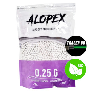 Alopex - Airsoft 6mm Bio Green Tracer BB 0.25g - 1Kg Pack