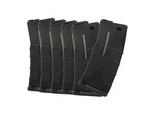 Hobby equipment and supply: ICS T tactical Mid-cap Magazine 120rd 6 Pcs/Box - Black