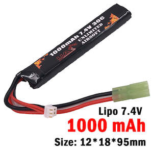 Hobby equipment and supply: UAS - 7.4V 1000mAh 30C Lipo Battery - Stick Type