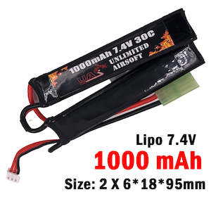 UAS - 7.4V 1000mAh 30C Lipo Battery - Nunchuck Type