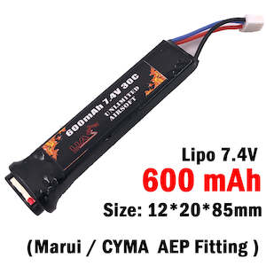 Hobby equipment and supply: UAS - 7.4V 600mAh Lipo Battery for Marui/CYMA AEP