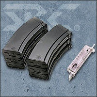 SRC 6pcs AK-74U 100 Rounds Low-CAP Magazine + BB Loader