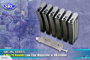 SRC M4 Magazine set (Low-Cap) 70 Rounds with BB Loader