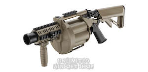 Hobby equipment and supply: ICS Revolver Grenade Launcher MGL - Tan