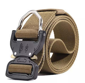 Hobby equipment and supply: Tactical 4.3 Metal Clip 600D Belt - Tan