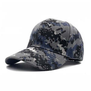 TACTICAL CAMO CAP VELCRO - Digital Gray/Blue