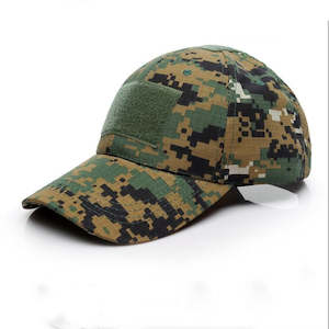 Hobby equipment and supply: TACTICAL CAMO CAP VELCRO -Digi Woodland