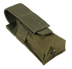 Hobby equipment and supply: Military Tactical Single Pistol Magazine Pouch - OD Green