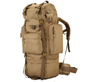 Hobby equipment and supply: Tactical Camping Backpack  90L - Tan