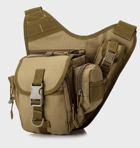 Hobby equipment and supply: Military Tactical Shoulder Bag EDC Airsoft - TAN