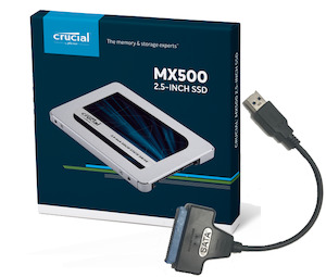 Computer peripherals: 1TB Crucial MX500 SSD with cloning kit