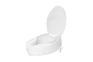 Toilet Seat - Raised 15cm (6") - White With Lid - Delta - (Q14003)