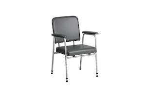 Rehab Chair - Adjustable Height - Grey leather look (H36NGL)