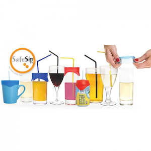 Drinking Aid - Safe Sip Silicon Drink Covers (Q91001-Q91006)