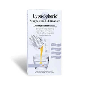 Health supplement: LivOn Labs Lypo-Spheric Magnesium L-Threonate 30 Sachets