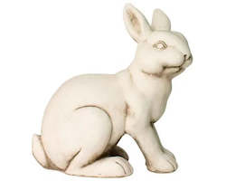 Gift: FIBRE CLAY RABBIT STATUE 45CMH