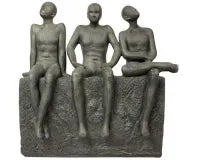 Sitting Thinking Men Outdoor Statue 64 x 24 x 66cm