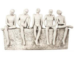 Sitting Thinking Men Statue 108 x 24 x 66cm