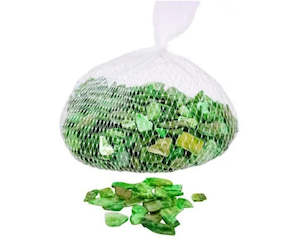 Crushed Pearl Shells Bags - Green 3.5KG