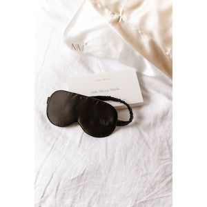 New Moon Silk Eye Mask - Black