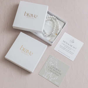 Brave Collective Mum & Me Bracelet Set - Love (Rose Quartz)