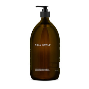 Gift: Real World 1L Dishwashing Liquid Bottle - Koromiko & White Grapefruit