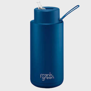 Gift: Frank Green 34oz (1L) Ceramic Reusable Bottle w Straw Lid - Ocean