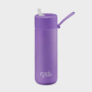 Frank Green 20OZ (595ml) Ceramic Reusable Bottle w Straw Lid - Cosmic Purple