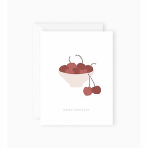 Father Rabbit Stationery - Merry Christmas Cherries