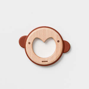 Mykah The Monkey Teether Wood/Silicone