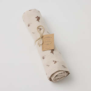 Gift: Organic Muslin Swaddle - Woodlands