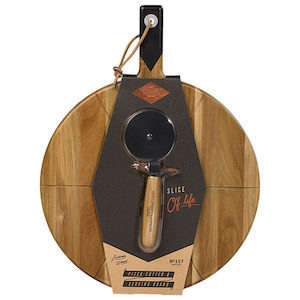 Homewares: Pizza Cutter & Serving Board Urban Stock New Zealand