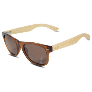 50/50s Sunglasses with Wood Arms - Brown Urban Stock New Zealand