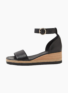 Django & Juliette Idola Wedge Sandal - Black