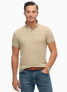 Superdry Classic Pique Polo Shirt - Tan