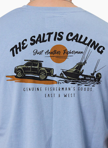 Just Another Fisherman Salt is Calling Tee - Faded Denim