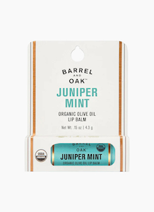 Barrel & Oak Olive Oil Lip Balm - Juniper Mint .15 oz