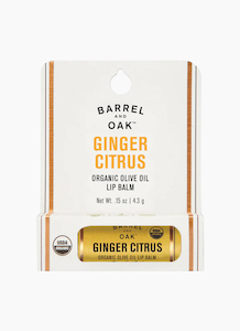 Barrel & Oak Olive Oil Lip Balm - Ginger Citrus .15 oz