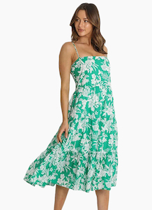 Clothing: Sunseeker Island Girl Shoe String Midi Dress