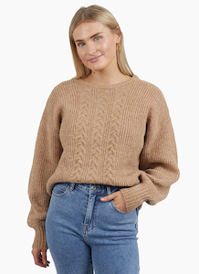 Elm Elliot Cable Knit - Tan