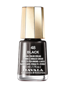 Clothing: Mavala Nail Polish - Black 48