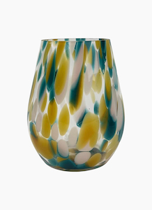 Urban Tommy Medium Glass Vase - Blue